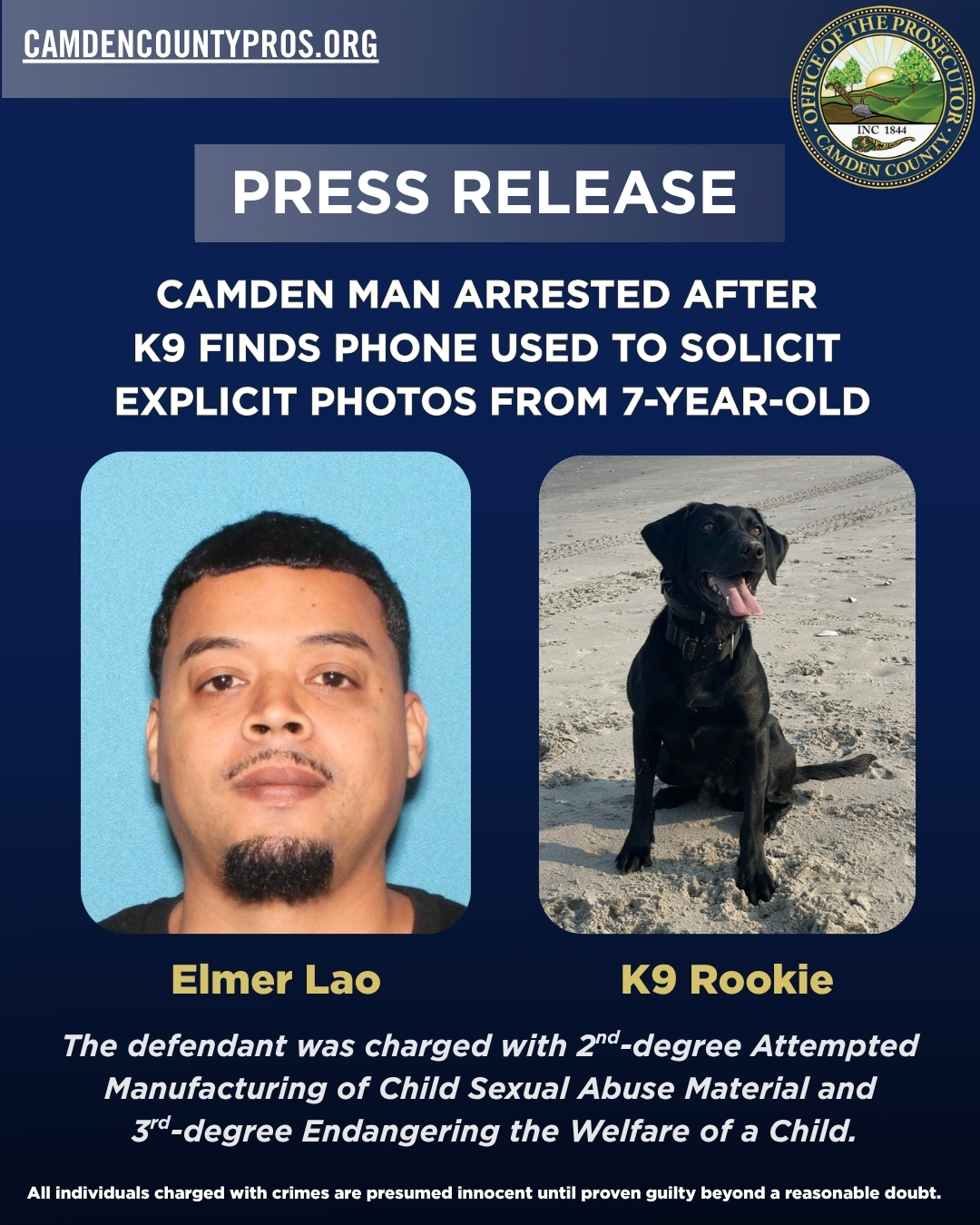 Camden Man Arrested After K9 Finds Key Evidence news image